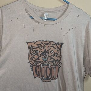 Gucci distressed tee xl